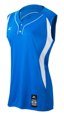 Mizuno Girls Elite 2-Button Sleeveless Game Jersey -Baseball Store 350606 5200