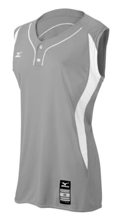 Mizuno Girls Elite 2-Button Sleeveless Game Jersey -Baseball Store 350606 9100