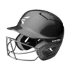 Easton Alpha Solid Baseball Helmet With Mask -Baseball Store ALPHA E HELMET BBSB MASK A168526BK 3QTR L
