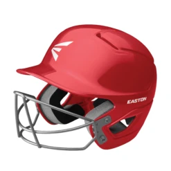 Easton Alpha Solid Baseball Helmet With Mask -Baseball Store ALPHA E HELMET BBSB MASK A168526RD 3QTR L