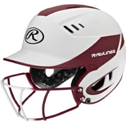 Rawlings Velo Two Tone Home Batting Helmet Softball Mask R16H2FG -Baseball Store R16H2FGS MA 3quarterleft