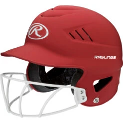 Rawlings Coolflo Highlighter Batting Helmet W/ Softball Mask -Baseball Store RCFHLFG MS 3quarterleft