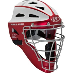Rawlings Youth Two Tone Fastpitch Catchers Helmet -Baseball Store SBCHVEL S W 3quarterright b1bbc4d1 911e 42c5 a704 69028e24786a
